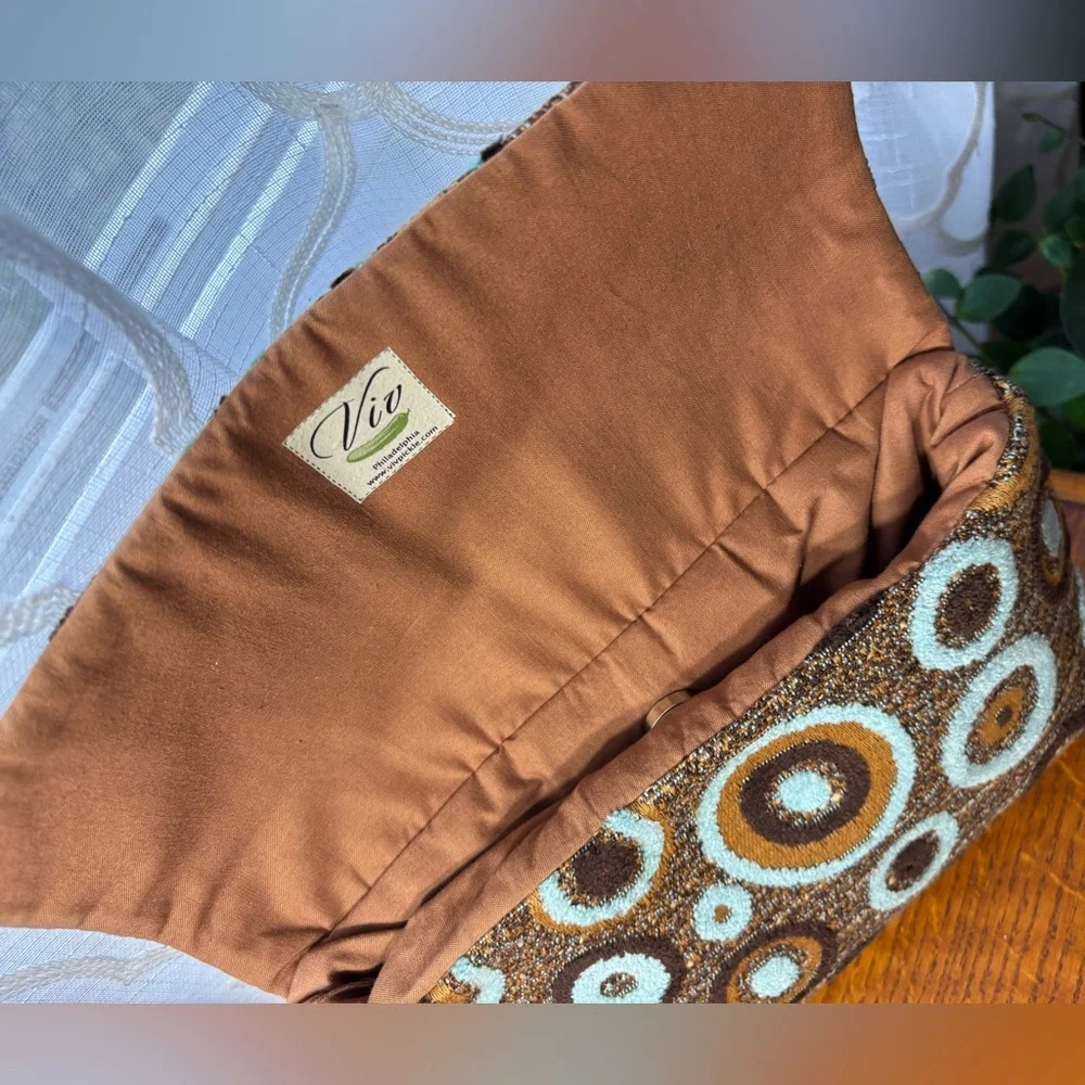 SPECIALTY fabric boho custom CLUTCH BAG Philadelphia designer RARE VIV PICKLES